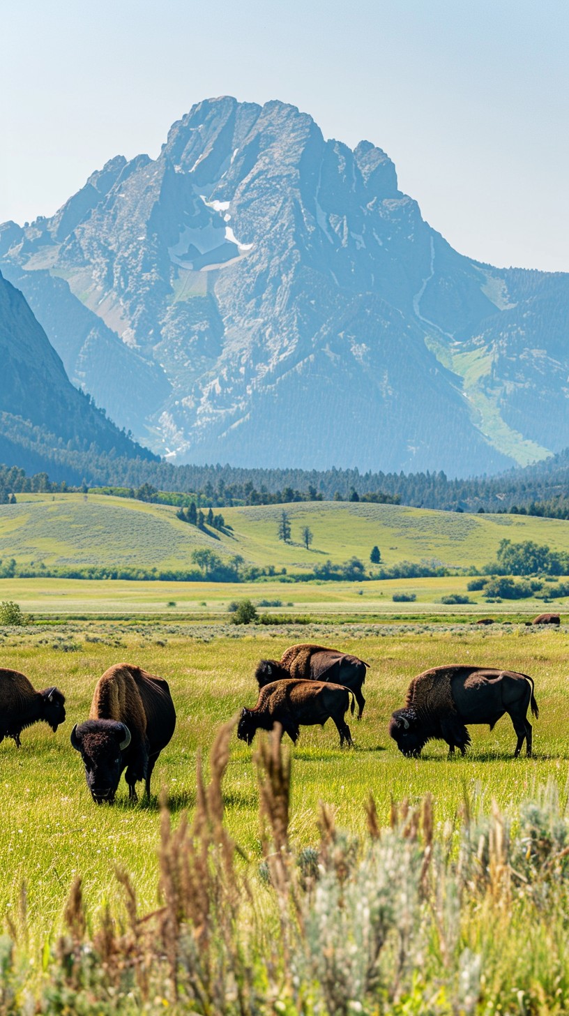 Free Bison Mountain Grazing Image - Bison, Mountain, Grazing | Download ...