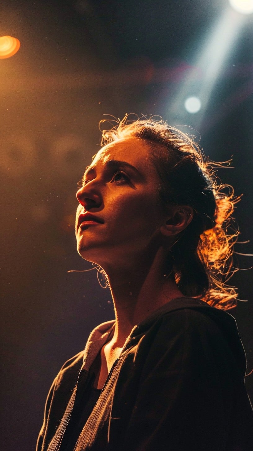 Free Intense Dramatic Stare Image - Woman, Stage, Lights | Download at ...