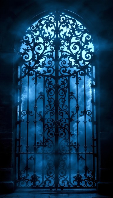 Free Blue Gothic Gate Image - Gothic, Gate, Iron | Download at StockCake