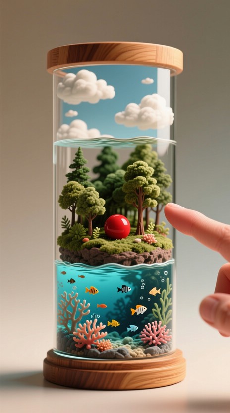 Free Miniature Ecosystem Tower Image - Miniature, Ecosystem, Terrarium ...