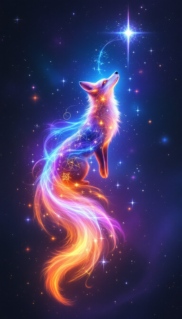 Fox Rising Hand Free Celestial Fox Rising Image - Fox, Cosmic, Mystical | Download at ...