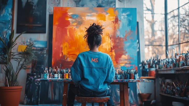 Free Artist creating masterpiece Image - Artist, Studio, Canvas ...