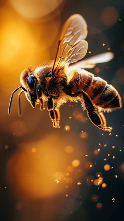 Free Bee in Flight Image - Bee, Flight, Sunlight | Download at StockCake