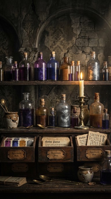 Free Alchemist's Color Vault Image - Alchemist, Apothecary, Bottles ...