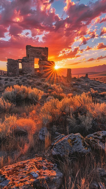 Free Sunset at Ruins Image - Sunset, Ruins, Ancient | Download at StockCake