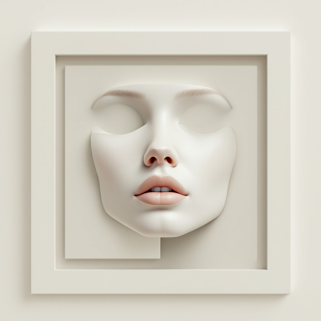 Free Fragmented Facial Sculpture Image - Minimalist, Sculpture, 3d ...