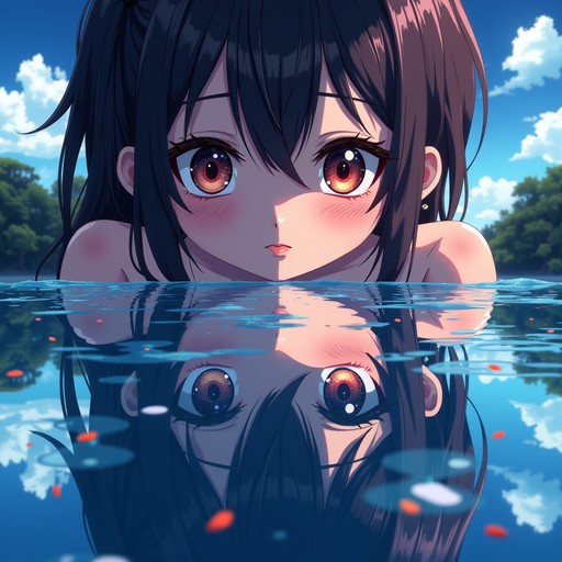 Free Rippling Emotional Reflection Image - Anime, Reflection, Water ...