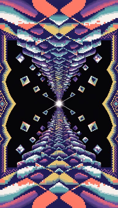 Free Neon Pixel Cascade Image - Pixel, Retro, Geometric | Download at ...
