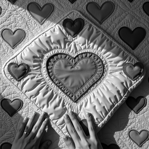 Free Quilted Love Story Image - Quilt, Hearts, Monochrome | Download at ...