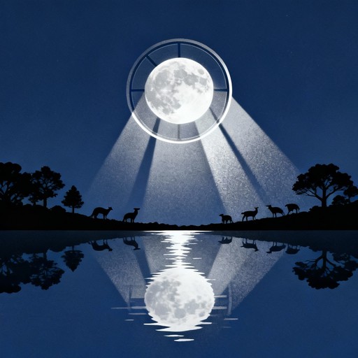 Moon Flection Free Midnight Moon Serenity Image - Moon, Moonlight, Reflection ...