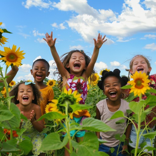 Free Joyful Summer Laughter Image - Children, Sunflowers, Laughter ...