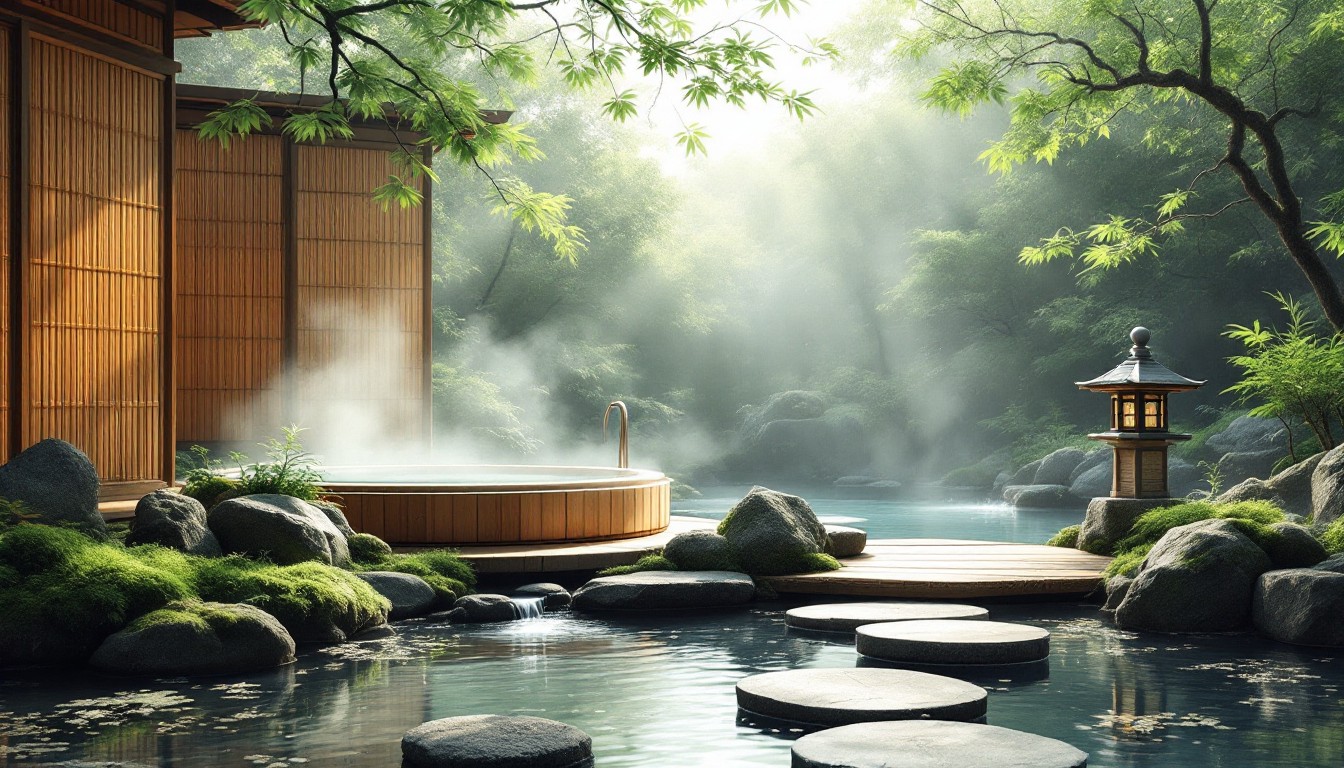 Free Misty Japanese Bath Image - Onsen, Garden, Japanese | Download at ...