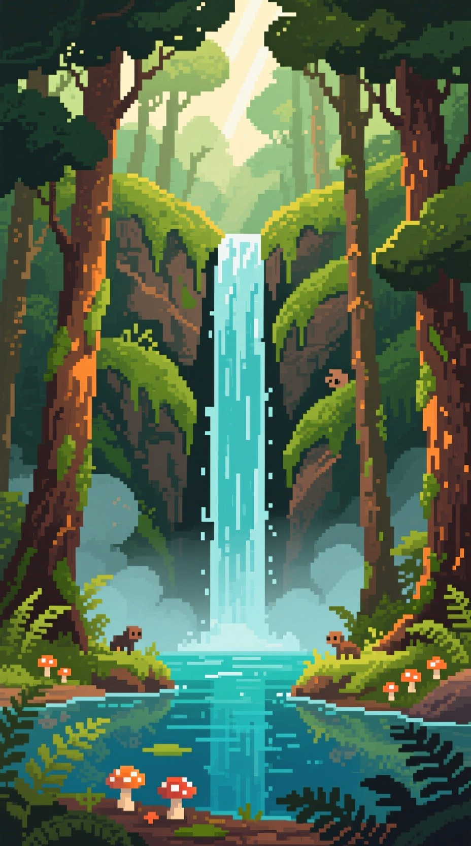 Free Peaceful Forest Waterfall Image - Waterfall, Forest, Pixel ...