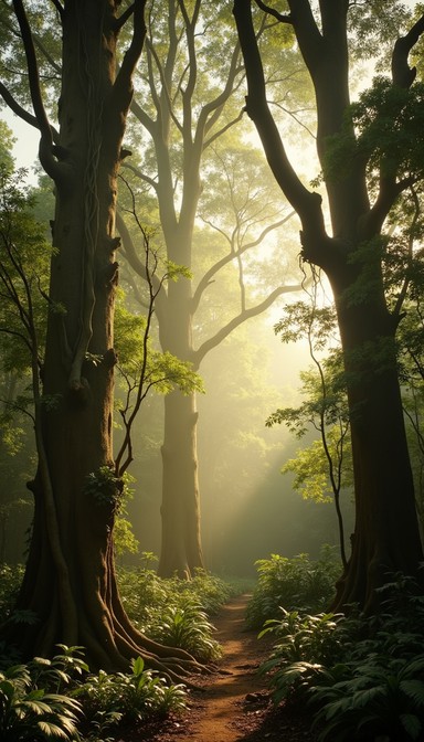 Free Enchanted Forest Path Image - Forest, Path, Sunbeams | Download at ...