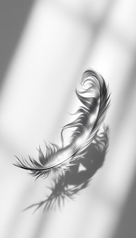 Free Floating Feather Shadow Image - Feather, Minimal, Monochrome ...