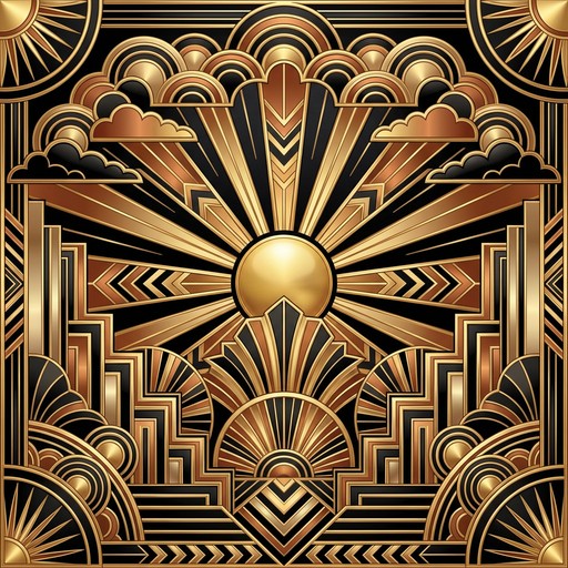 Free Art Deco Sunrise Image - Artdeco, Sunburst, Geometric | Download ...