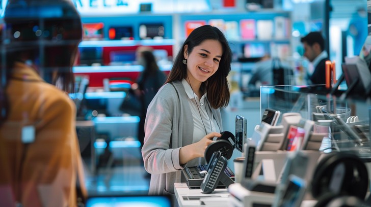 Smile Purchasing Free Shopping with Smile Image - Woman, Shopping, Electronics ...