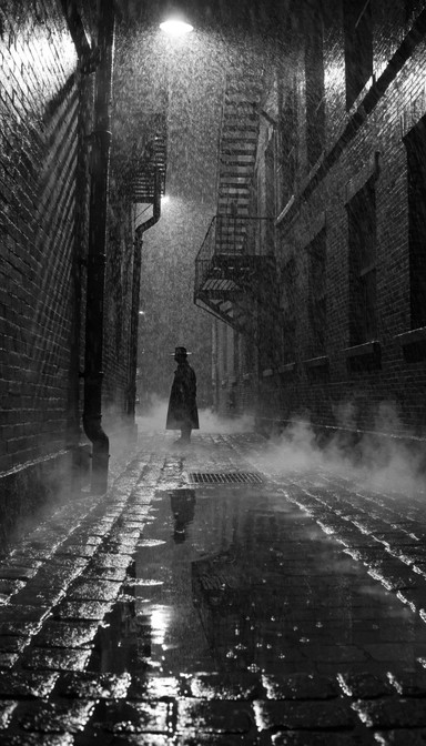Free Rainy Alley Silhouette Image - Noir, Detective, Rain | Download at ...