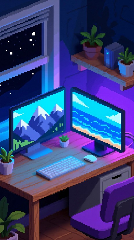 Free Pixel Desk Oasis Image | Download at StockCake
