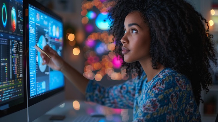 Free Focused data analysis Image - Technology, Woman, Computer ...