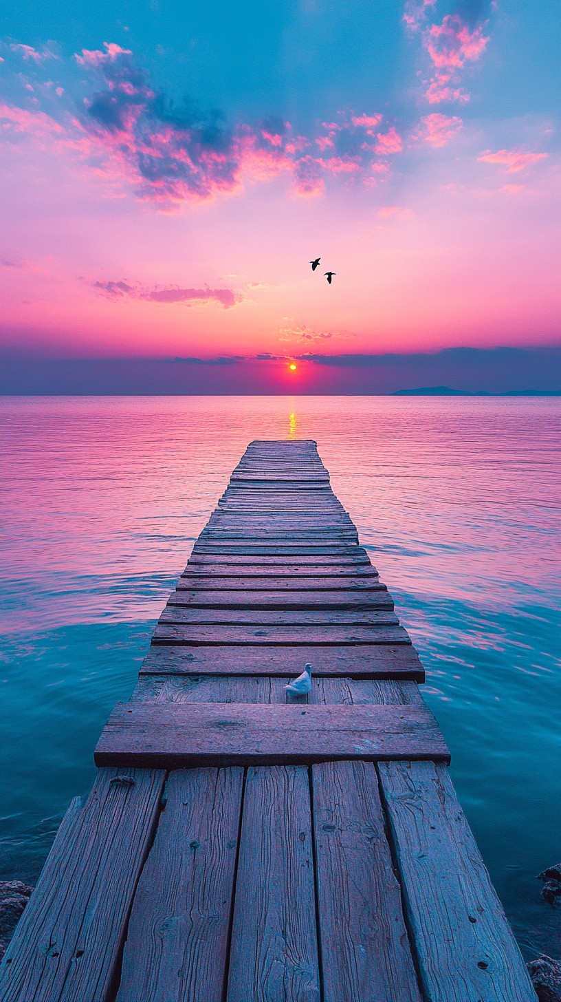 Free Sunset Lake Pier Image - Sunset, Lake, Pier | Download at StockCake