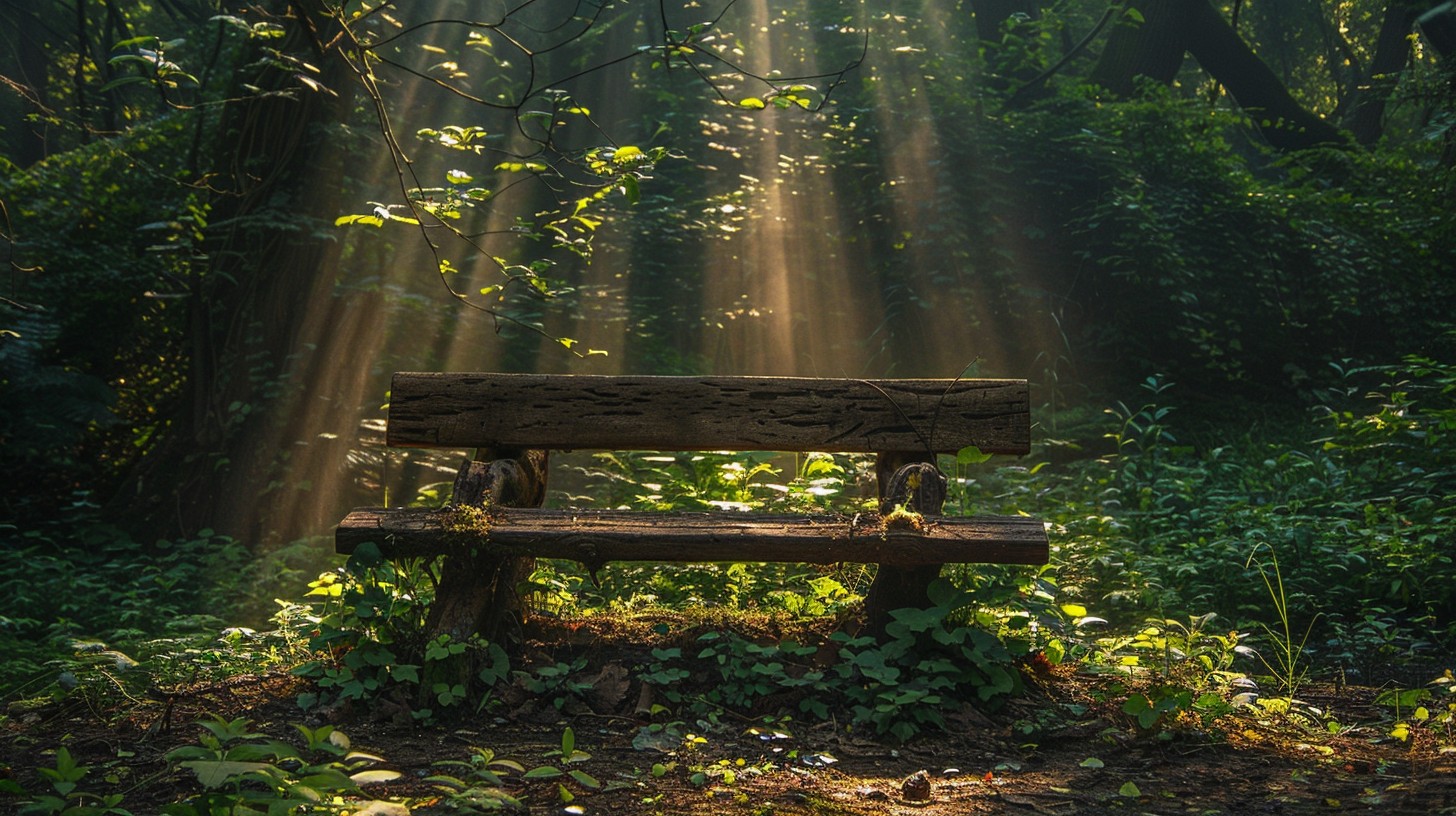 Forest With Bench Free Mystical Forest Bench Image - Forest, Sunlight, Bench | Download ...