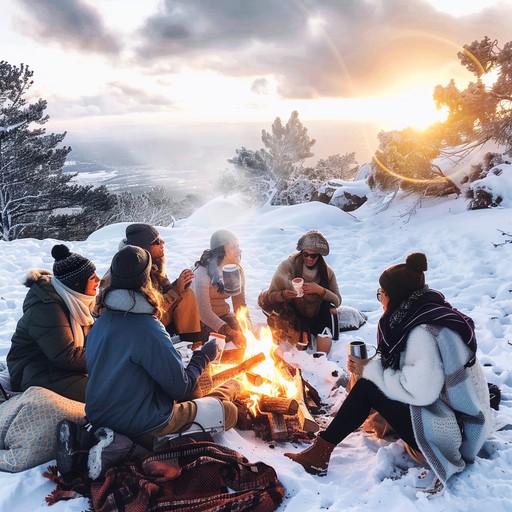 Free Cozy Sunset Bliss Image - Sunset, Friends, Campfire | Download at ...