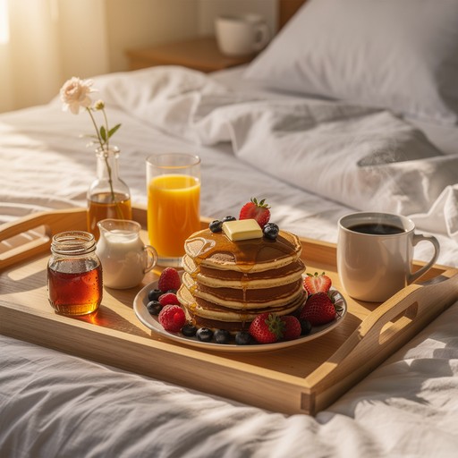 Free Romantic Breakfast Tray Image - Breakfast, Pancakes, Berries ...