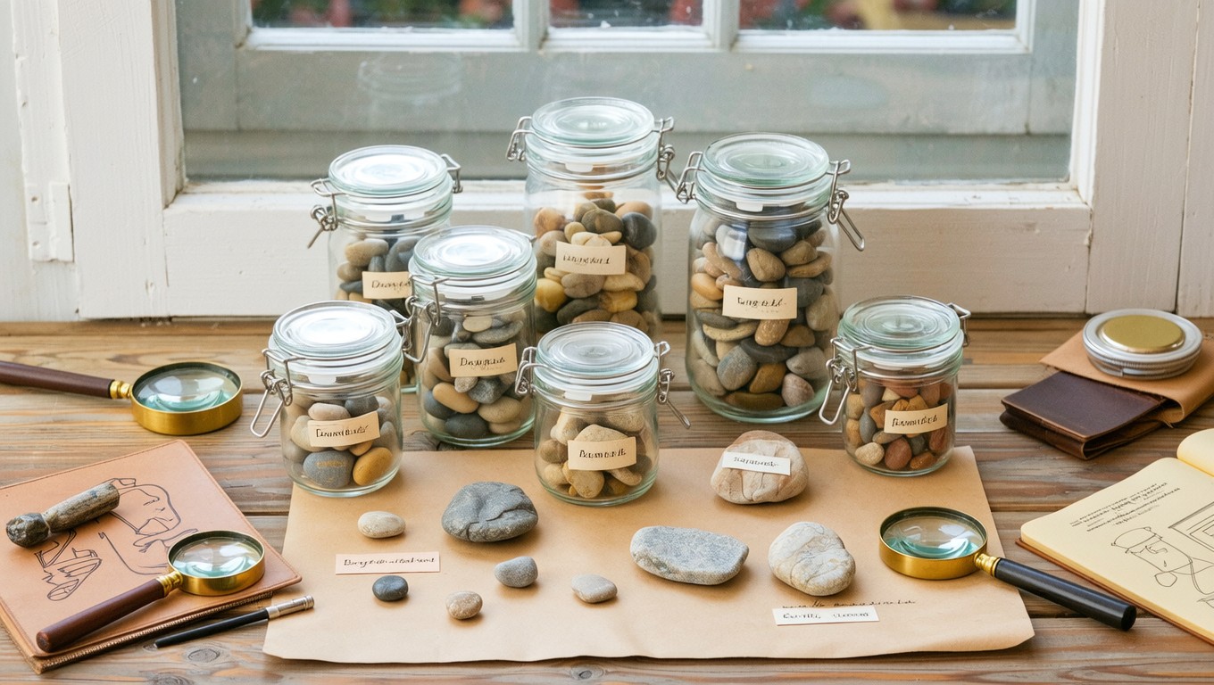 Free Vintage Pebble Specimens Image - Pebbles, Stones, Collection ...