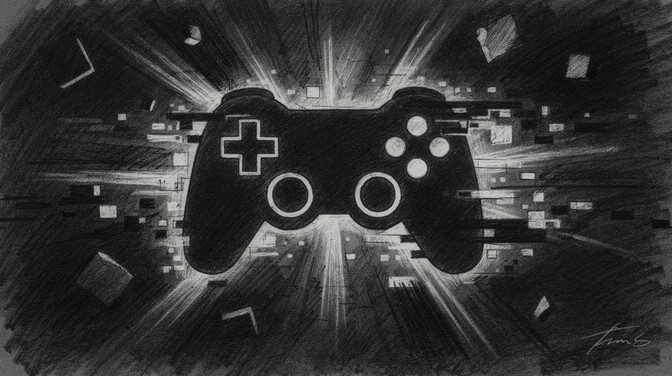 Free Gaming Shadow Art Image - Charcoal, Gaming, Sketch | Download at ...