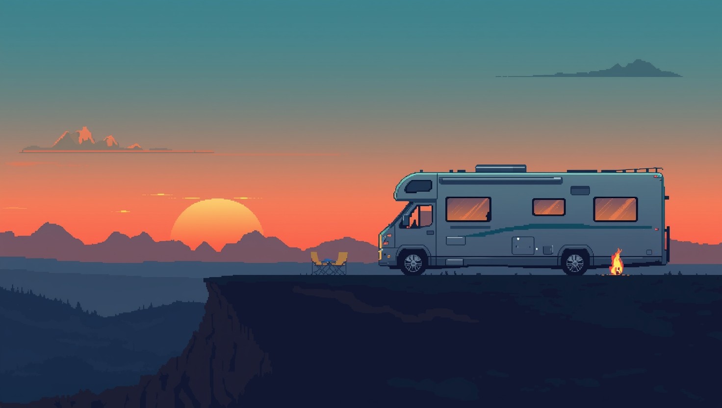 Free Mountain RV Sunset Image - Rv, Sunset, Mountains | Download at ...
