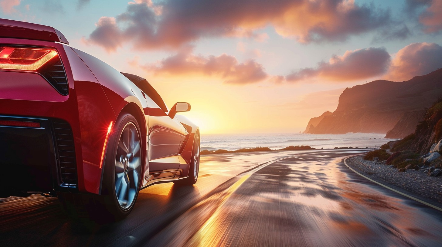 Free Ocean Drive Sunset Image - Sunset, Sports Car, Coast | Download at ...