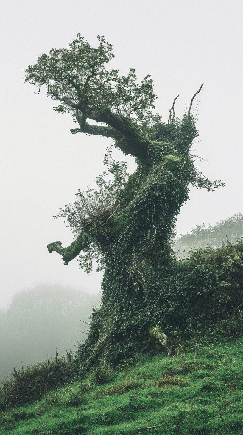 Free Mystical Lone Tree Image - Tree, Moss, Fog | Download at StockCake