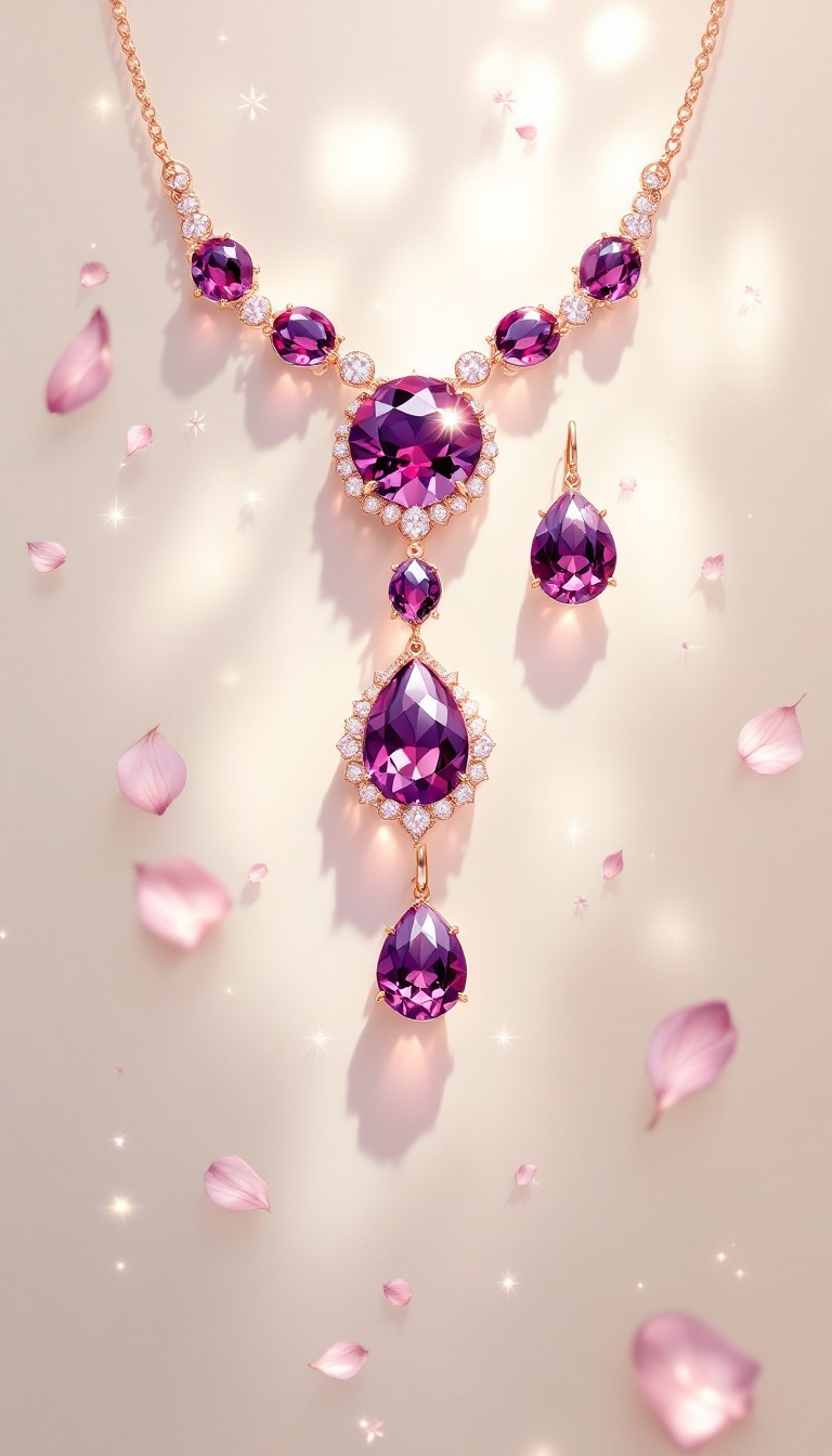 Free Purple Crystal Cascade Image - Amethyst, Necklace, Purple ...