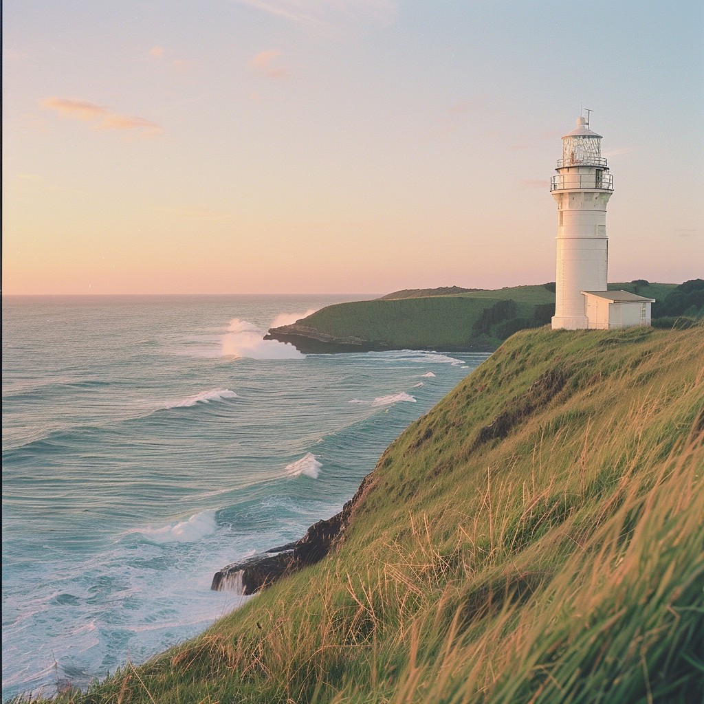 Free Serene Lighthouse View Image - Lighthouse, Ocean, Sunset ...