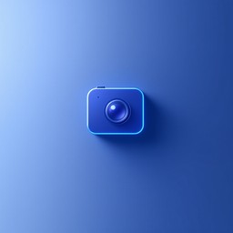 Free Floating Camera Icon Image - Camera, Blue, Minimal | Download at ...