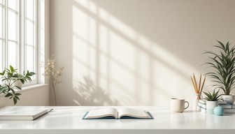 Free Serene Study Space Image - Minimal, Desk, Study | Download at ...