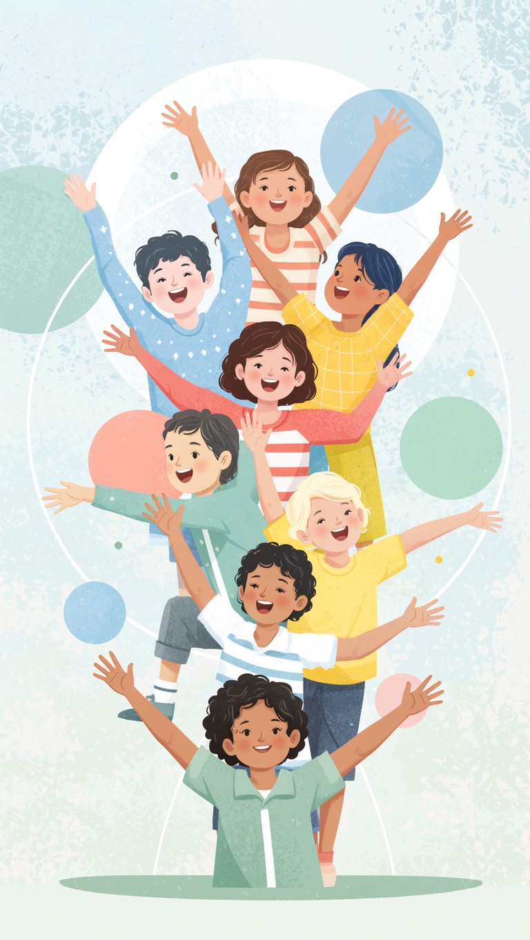 All Together Visual Free Reaching Together Upward Image - Children, Kids, Diversity ...