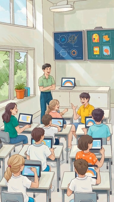 Free Modern Classroom Learning Image - Classroom, Students, Teacher ...