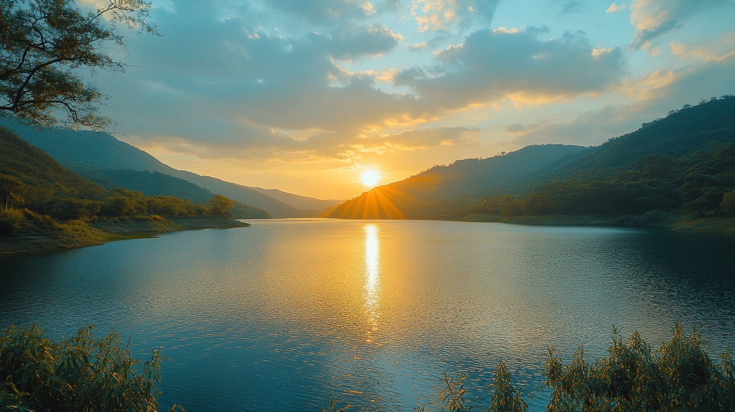 Free Sunset over lake Image - Sunset, Lake, Nature | Download at StockCake