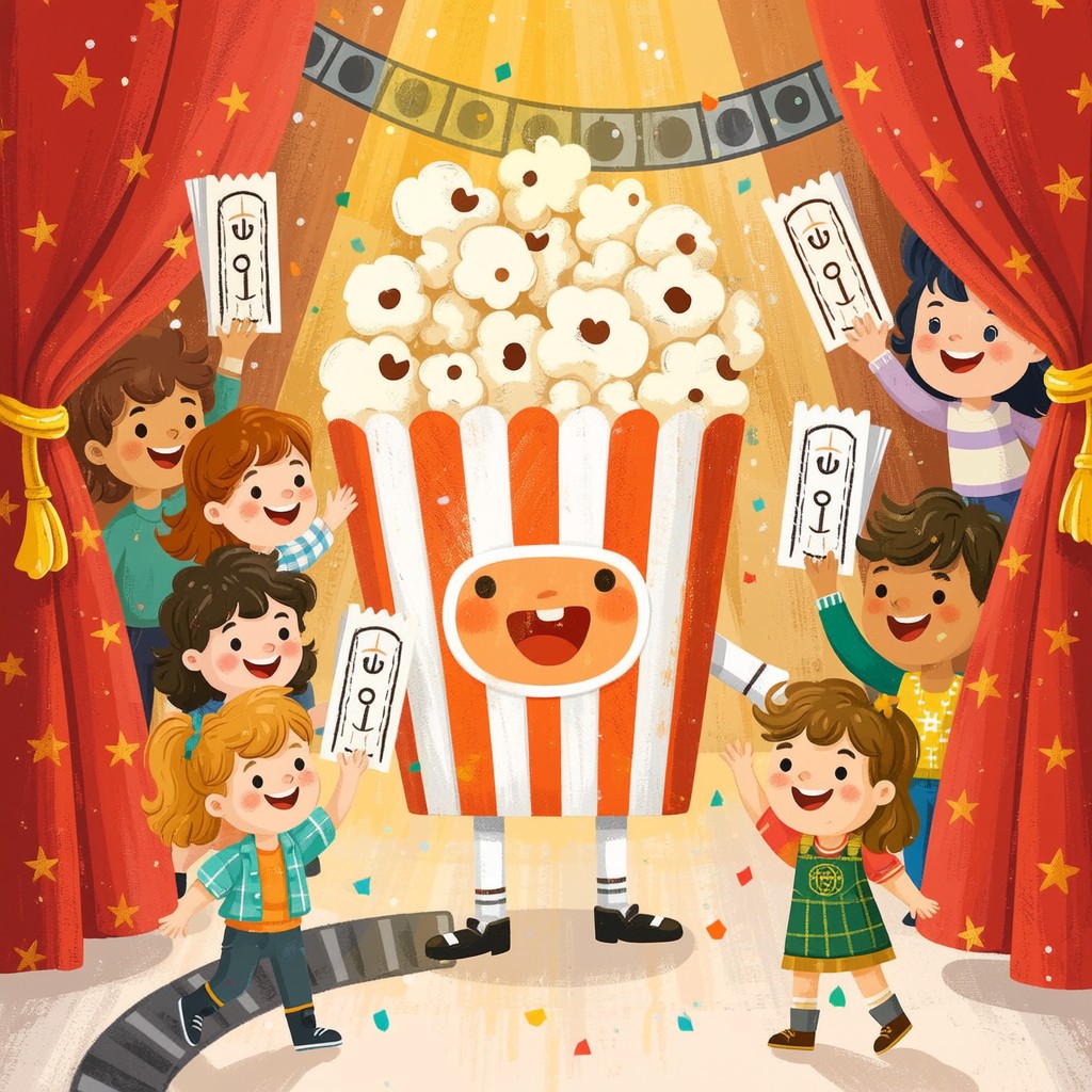 This Popcorn Free Popcorn Theater Party Image - Illustration, Children, Popcorn ...