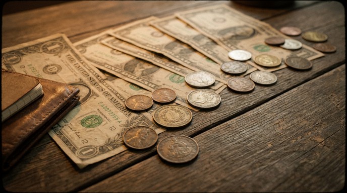 Rustic Money Image Free Vintage Money Composition Image - Vintage, Coins, Currency ...