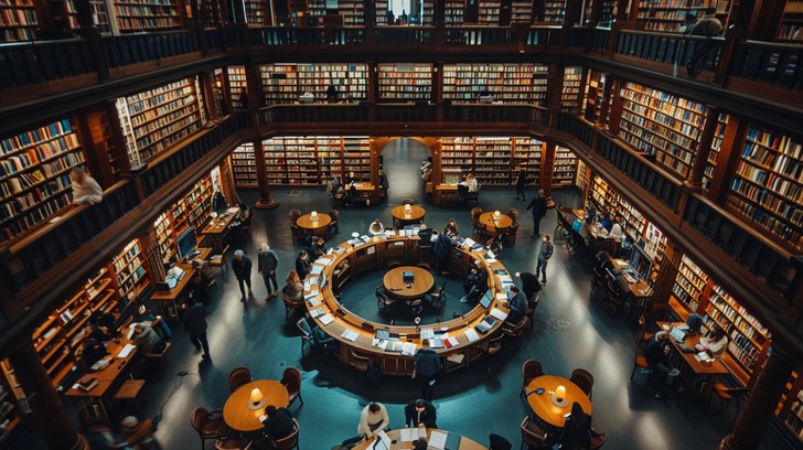 Free Grand Library Interior Image - Library, Books, Shelves | Download ...