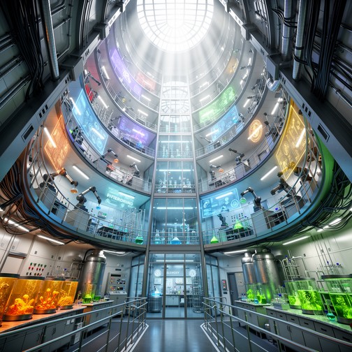 Free Futuristic Science Hub Image - Laboratory, Futuristic, Vertical ...