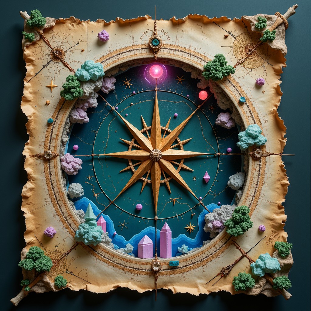 Fantasy Compass Free Enchanted Map Compass Image - Compass, Map, Fantasy | Download at ...