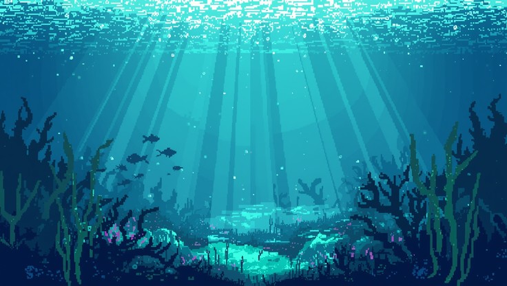 Free Underwater Pixel Paradise Image - Underwater, Pixel, Ocean ...