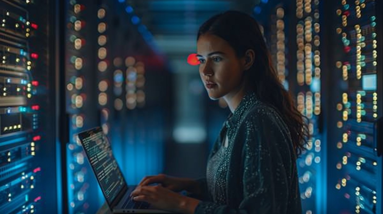 Data Woman Download Data Center Work Image - Technology, Data, Woman | StockCake
