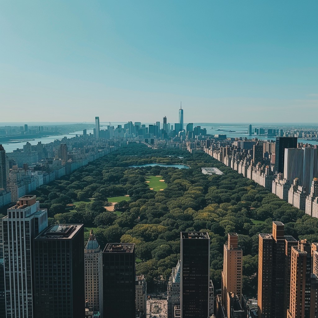Free Urban Park View Image - City, Park, Skyscrapers | Download at ...