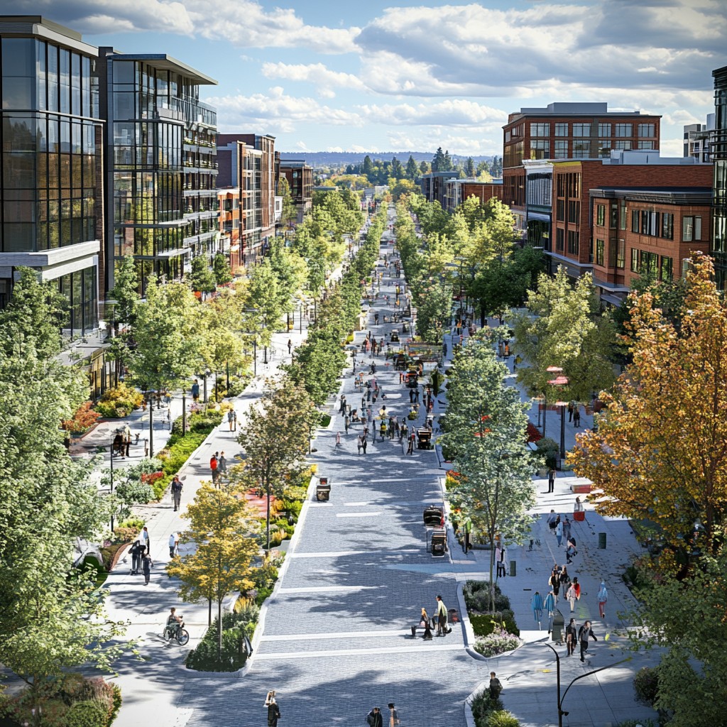 Urban/street Runder Free Bustling urban street Image - Urban, Street, Trees | Download at ...