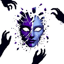Free Fragmenting Digital Mask Image - Mask, Carnival, Masquerade ...